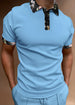 Men's Casual Short-Sleeved Polo Shirt Office Fashion Lapel T-Shirt