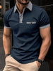 Men's Casual Short-Sleeved Polo Shirt Office Fashion Lapel T-Shirt