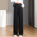 Women'S Loose High Waist Pants Wide Legs Slim Casual Trousers