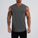 Plain Cotton V-Neck Fitness Tank Top Gym Bodybuilding Sleeveless Vest Tees