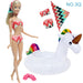 Swimming Rings Swimsuits Bikini Slipper Chair Barbie Doll Accessories Toy