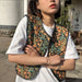 Ethnic Style Women Vintage Floral Short Vest Jacket Loose Casual Sleeveless Tops