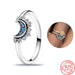 Sterling Silver Sparkling Head Princess Flower Rings Women's Fashion Jewelry