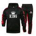 Men's Tracksuit Hooded Sweatshirts Jogger Pants High Quality Gym Outfits Set