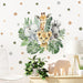 Cartoon Jungle Animals Leaves Vinyl Wall Stickers Kids Room Home Decor