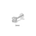 Multi Size White Zircon Earrings Women Sterling Silver Piercing Stud Earring Jewelry