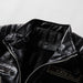 Men's High Quality Fashion Coat Leather Jacket Motorcycle Jackets Warm Overcoat