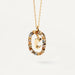 Initial Letter Pendant Necklace Colored Zircon Letter Women's Fine Jewelry