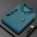 Men's Polo Tee Tops Luxury Embroidered Cotton Lapel Collar Short Sleeves T-Shirts