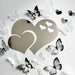 3D Acrylic Wall Stickers Hearts Fashion Decals Self-Adhesive Wall Decor Mirror Ornaments