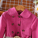 Korean Style Girls Trench Peter Pan Collar Windbreaker Coat Dress Children's Clothes