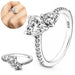 Sterling Silver Sparkling Head Princess Flower Rings Women's Fashion Jewelry
