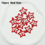 10/15Pcs Red Star Hair Clip Girls Waterdrop Star Barrettes Hairpin