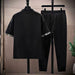 Men's T-Shirt Pants Set Casual Elastic Waist Two-Piece Clothing Set