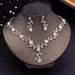 Gorgeous Crystal Tiaras Bridal Jewelry Sets Women's Crown Necklace Earrings Jewelry