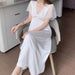 Women's Sleepwear Long Lace Nightgown Short Sleeve Sleepdress