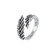 Men Women Sterling Silver Rings Vintage Creative Wings Design Couples Ring Jewelry