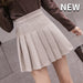 Korean Style Plaid Pleated Skirt High Waist Thin A-line Short Skirts