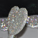 Luxury Diamond Blob Mirror Love Heart Handle Vanity Make Up Mirror
