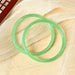 2Pcs/Set Natural Jade Bangles Retro Simple Glass Bangles Women's Jewelry