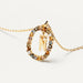 Initial Letter Pendant Necklace Colored Zircon Letter Women's Fine Jewelry