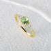 Sterling Silver Fresh Mint Green Zircon Rings Women Minimalist Crystal Jewelry