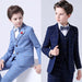 Boys 3 Pieces Suit Set Plaid Wedding Party Suit Kids Formal Tuxedo