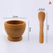 Household Pressing Garlic Ginger Spices Mashing Pot Manual Mashing Stone Wood Mortar