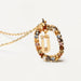 Initial Letter Pendant Necklace Colored Zircon Letter Women's Fine Jewelry