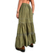 Vintage Pleated Skirts Korean Fashion Boho High Waist Women's Long Skirts