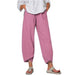 Women's Loose Trousers Cotton Linen Casual Harem Pants