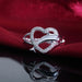 High Quality Sterling Silver Love Dolphins Heart Rings Women Fashion Jewelry
