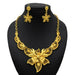 24K Gold Plated Necklace Set Women's Bridal Wedding Luxury Jewelry