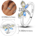 Sterling Silver Sparkling Head Princess Flower Rings Women's Fashion Jewelry