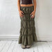 Vintage Pleated Skirts Korean Fashion Boho High Waist Women's Long Skirts