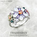 Colourful Flowers Ring Women's Bohemia Sterling Silver Jewelry