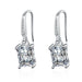 Women Fashion Cute Tiny Clear Crystal CZ Stud Earrings Sterling Silver Jewelry