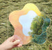 Acrylic Large Flower Colorful Blob Mirror Home Decorative Wall Mirrors