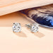 2 Carat 8.0mm Moissanite Stud Earrings Women's Sterling Silver Sparkling Jewelry