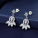 Women Fashion Cute Tiny Clear Crystal CZ Stud Earrings Sterling Silver Jewelry
