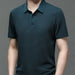 Men's Lop-Up Hollow Short Sleeved Polo Tees Ice Silk Breathable T-Shirt