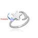 Vintage Zircon Adjustable Rings Women's Stainless Steel Jewelry
