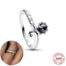 Sterling Silver Sparkling Head Princess Flower Rings Women's Fashion Jewelry