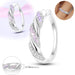 Sterling Silver Sparkling Head Princess Flower Rings Women's Fashion Jewelry