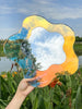 Acrylic Large Flower Colorful Blob Mirror Home Decorative Wall Mirrors