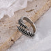 Men Women Sterling Silver Rings Vintage Creative Wings Design Couples Ring Jewelry