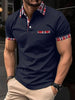 Men's Casual Short-Sleeved Polo Shirt Office Fashion Lapel T-Shirt