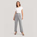 Women's Premium Plain Tucked Tapered Pants Elastics Waist Cropped Trousers