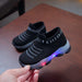 Kids Sneakers Children Girls Boys Letter Mesh Led Luminous Sport Shoes