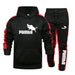 Men's Tracksuit Hooded Sweatshirts Jogger Pants High Quality Gym Outfits Set